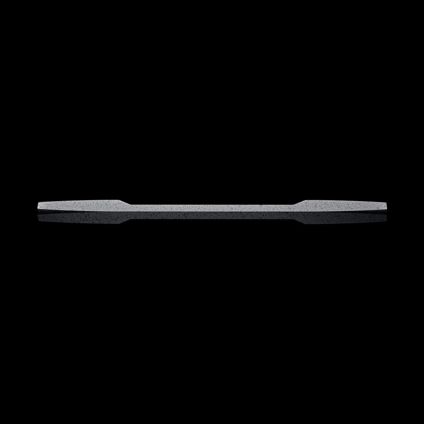 Profile view of sleek aluminum pipette for adding water to whisky or spirits, perfect for customizing taste and balance