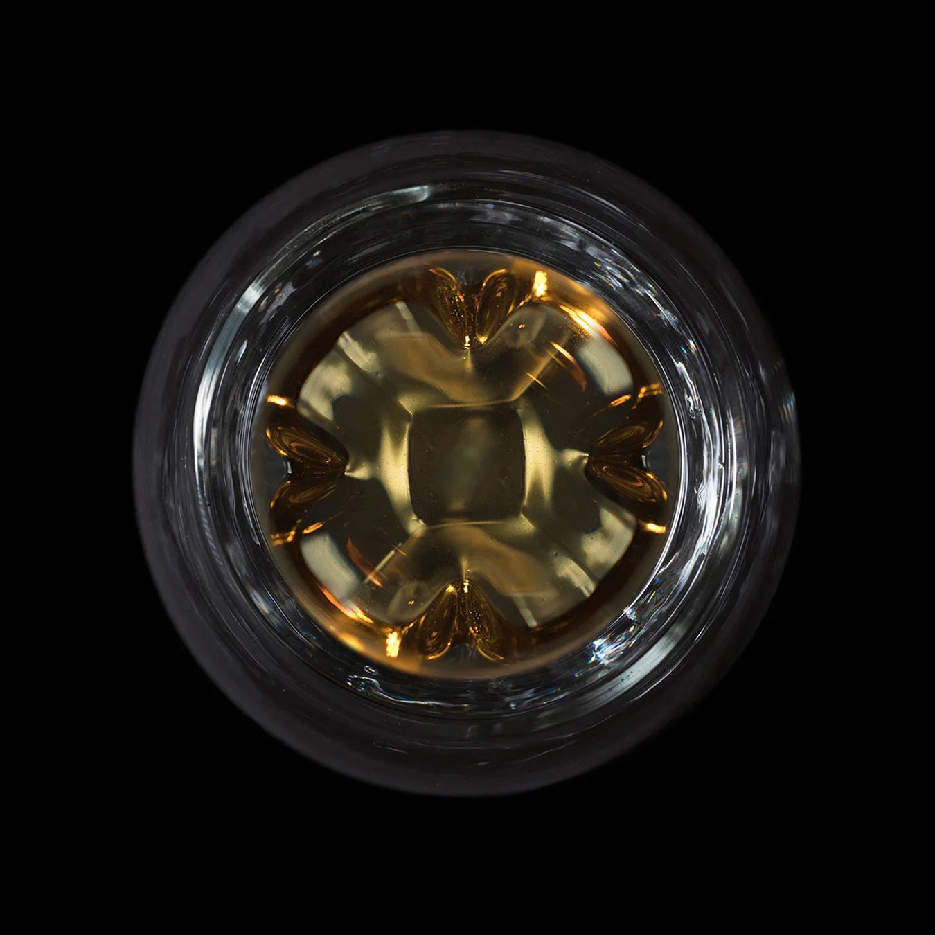 Top view looking into the Norlan Whisky Glass, with innovative double-walled borosilicate design for elevating the tasting experience