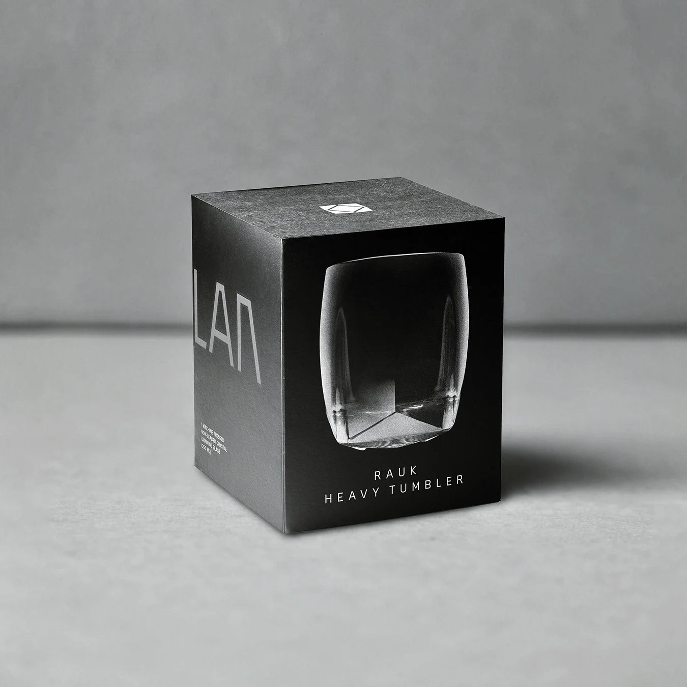 Gift packaging for non-leaded crystal heavy tumbler, ideal for gifting the whiskey lover in your life