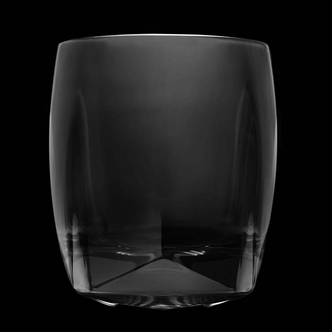 Rauk Heavy Tumbler in transparent smoke grey, crafted from non-leaded pressed glass, perfect for bourbon, whiskey, and Scotch